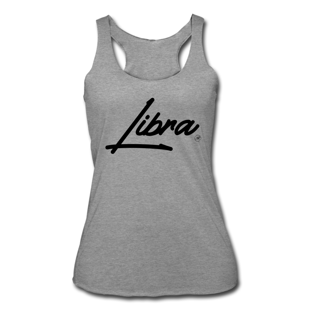 Women’s Sassy Libra Racerback Tank Top heather gray Loyalty Vibes
