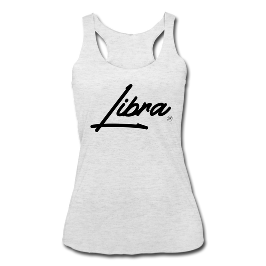 Women’s Sassy Libra Racerback Tank Top heather white Loyalty Vibes