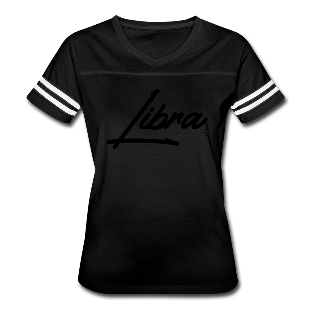 Women’s Sassy Libra Sport T-Shirt black white - Loyalty Vibes