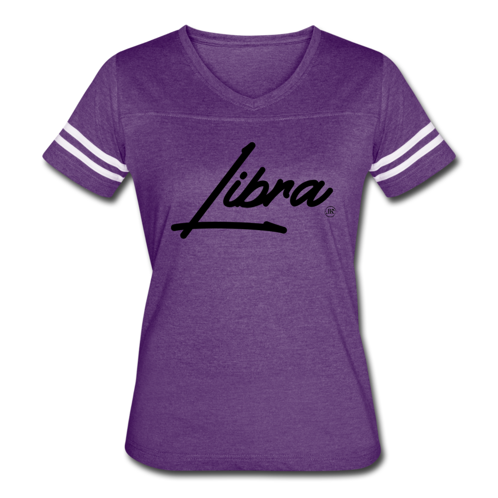Women’s Sassy Libra Sport T-Shirt vintage purple white - Loyalty Vibes
