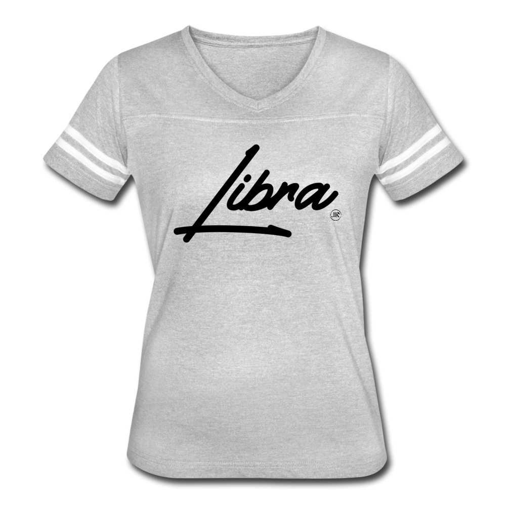 Women’s Sassy Libra Sport T-Shirt heather gray white - Loyalty Vibes