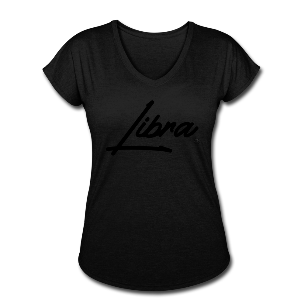 Sassy Libra Women's V-Neck T-Shirt black Loyalty Vibes
