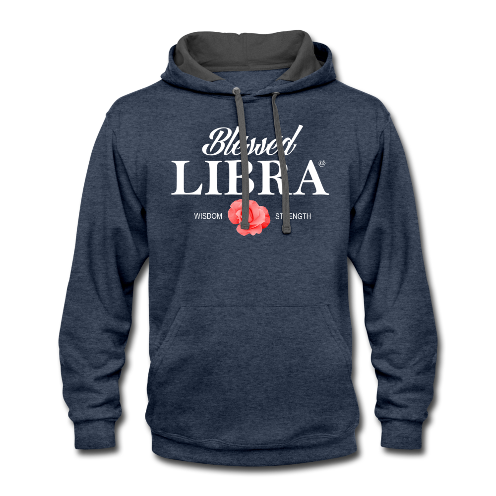 Loyalty Vibes Blessed Libra Hoodie indigo heather asphalt