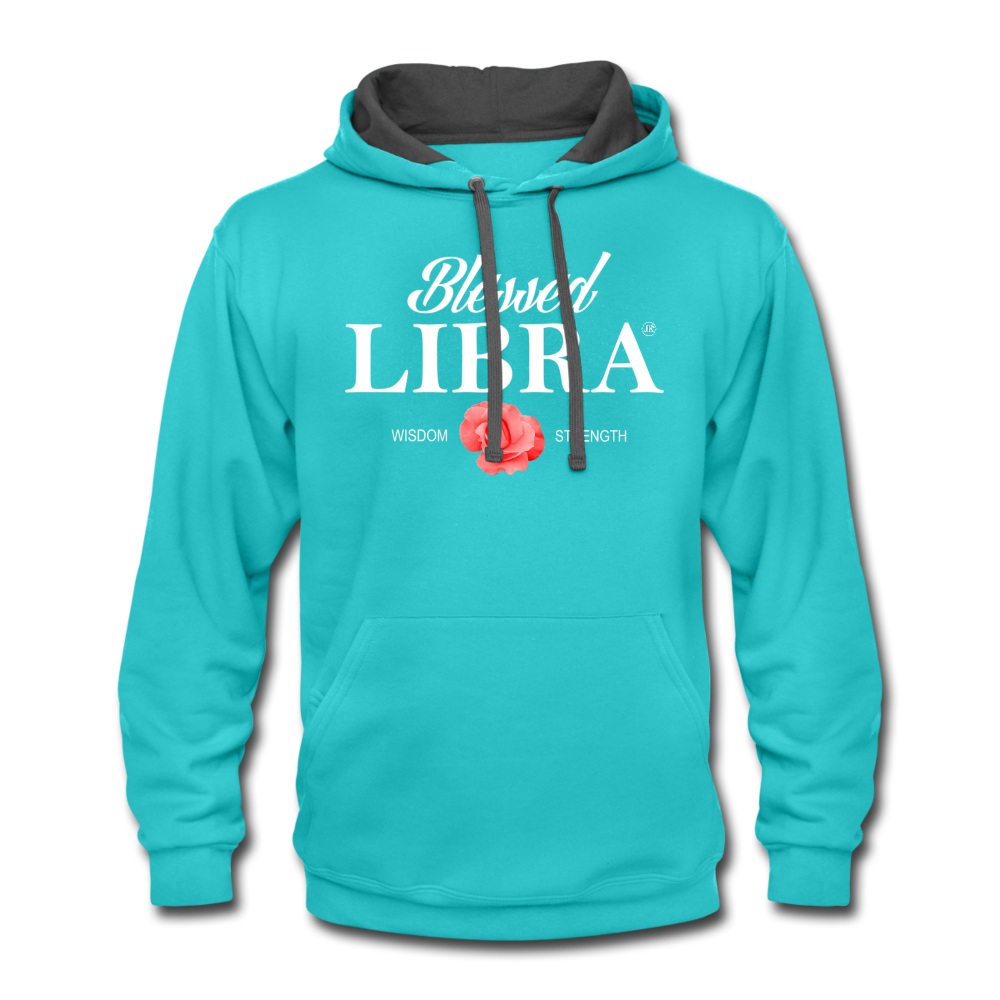 Loyalty Vibes Blessed Libra Hoodie scuba blue asphalt