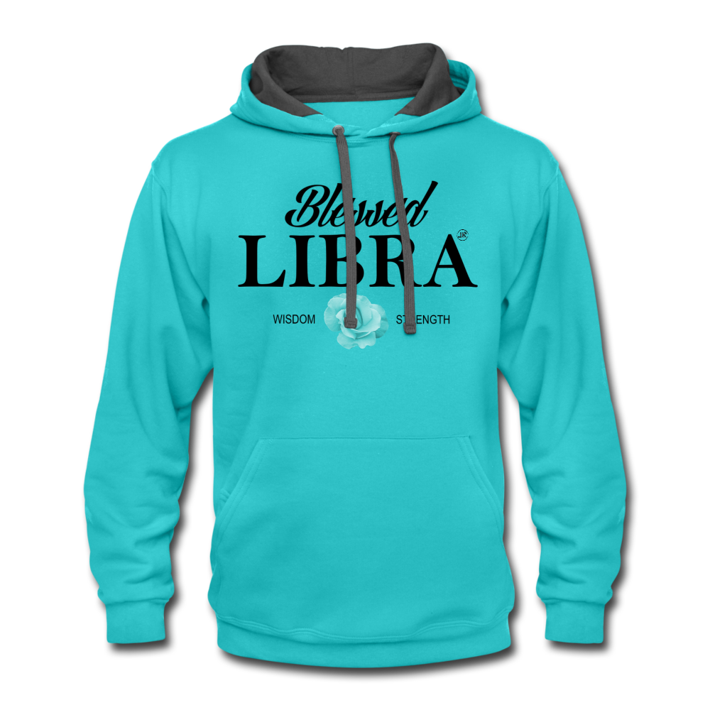 Blessed Libra Men's Hoodie scuba blue asphalt Loyalty Vibes