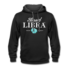 Blessed Libra Men's Hoodie - White black asphalt - Loyalty Vibes