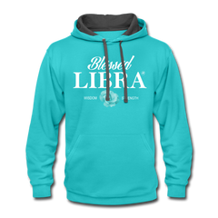 Blessed Libra Men's Hoodie - White scuba blue asphalt - Loyalty Vibes