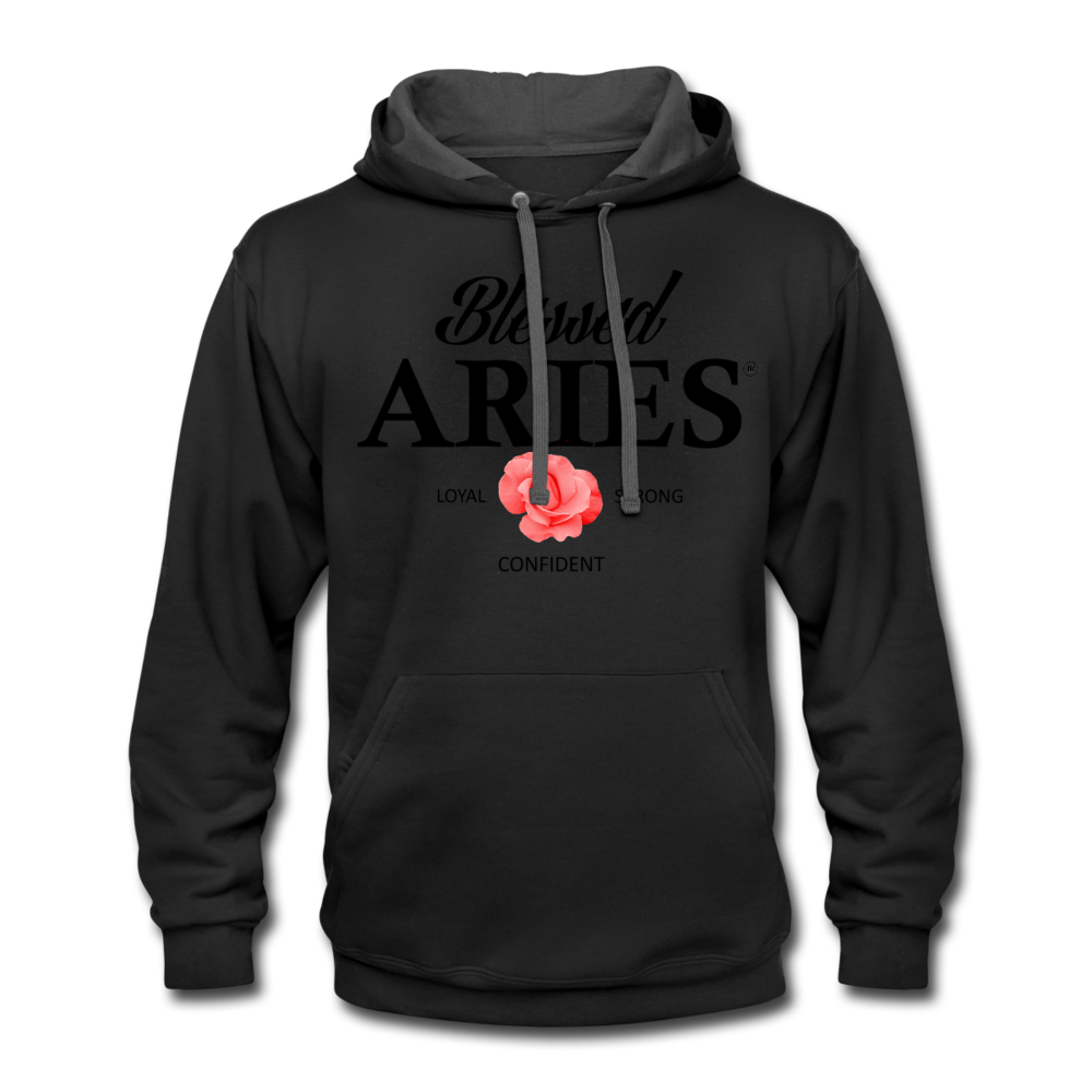 Blessed Aries Urban Hoodie black asphalt Loyalty Vibes