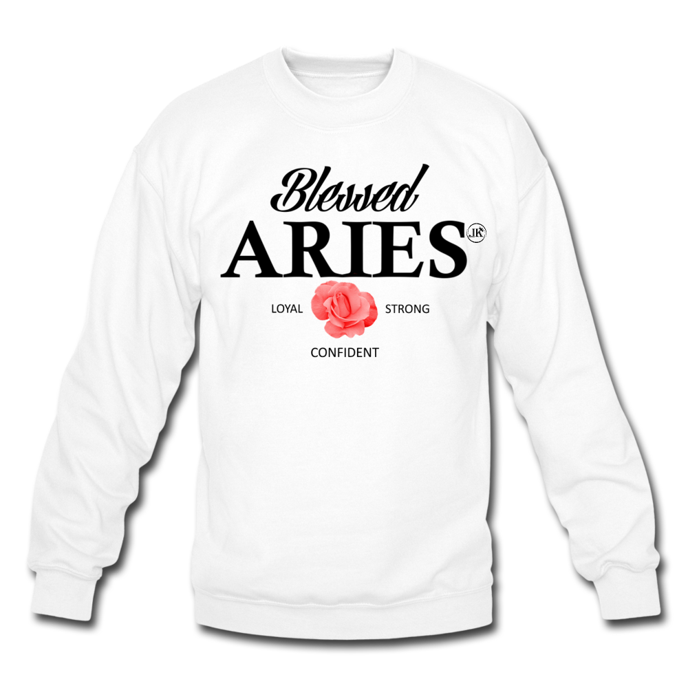 Blessed Aries Unisex Sweatshirt white Loyalty Vibes
