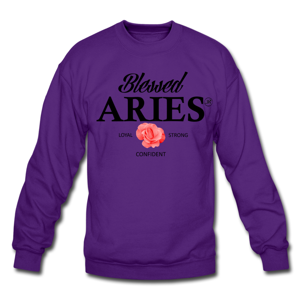 Blessed Aries Unisex Sweatshirt purple Loyalty Vibes