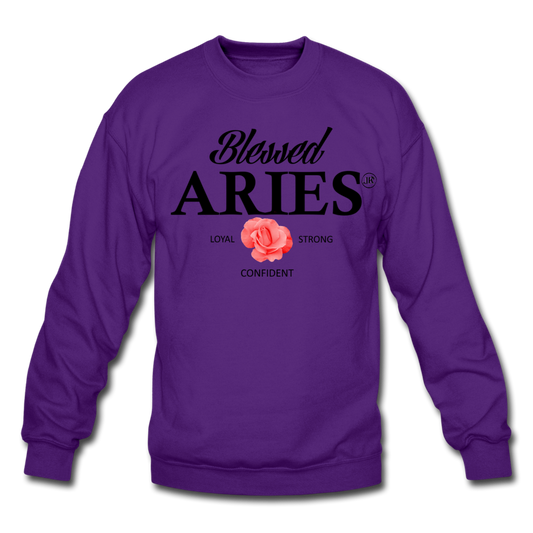 Blessed Aries Unisex Sweatshirt purple Loyalty Vibes