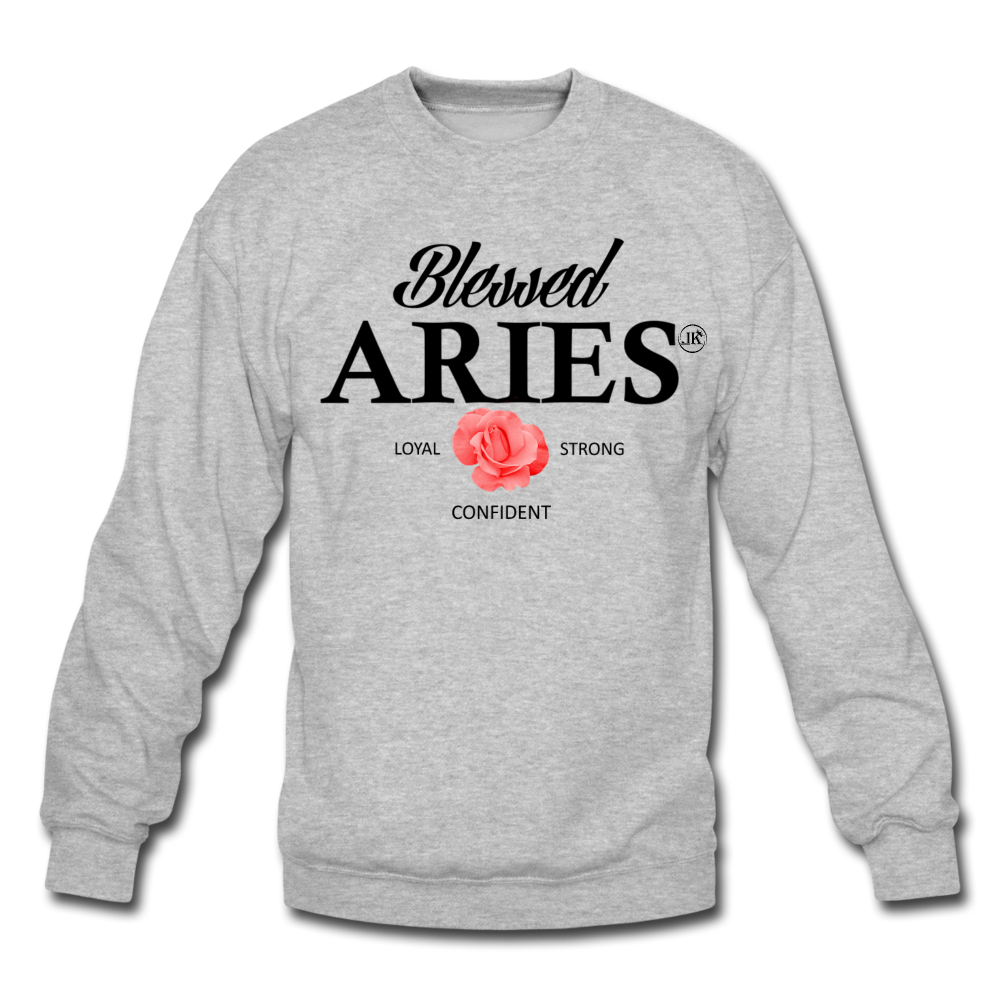 Blessed Aries Unisex Sweatshirt heather gray Loyalty Vibes