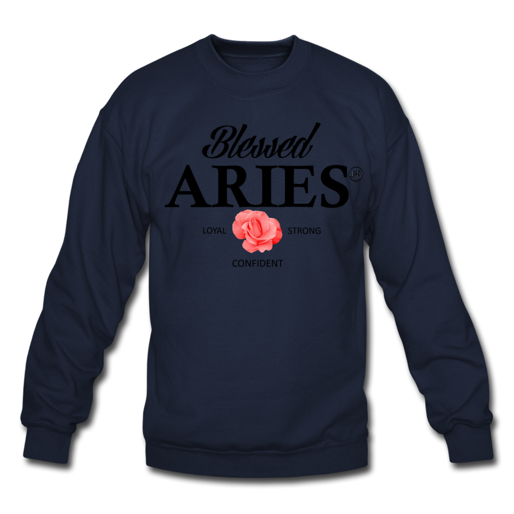 Blessed Aries Unisex Sweatshirt navy Loyalty Vibes