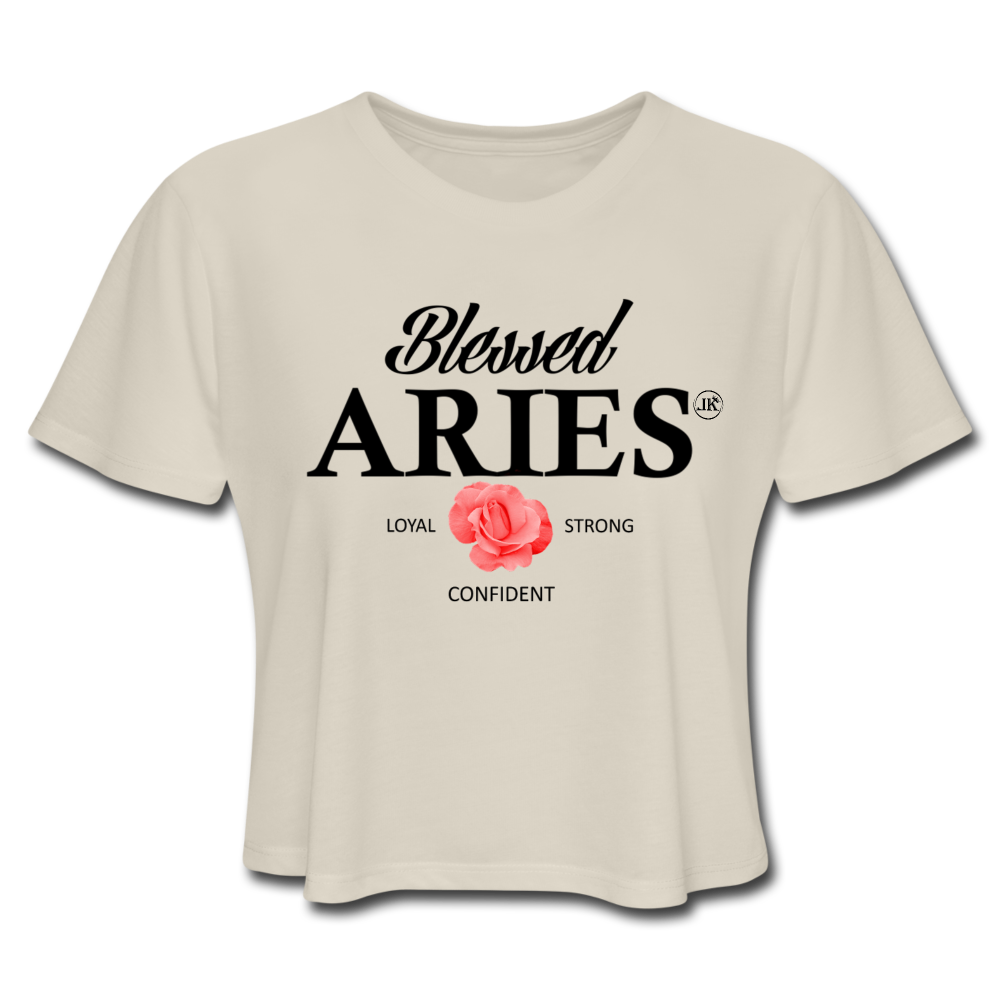 Blessed Aries Women's Cropped T-Shirt dust Loyalty Vibes
