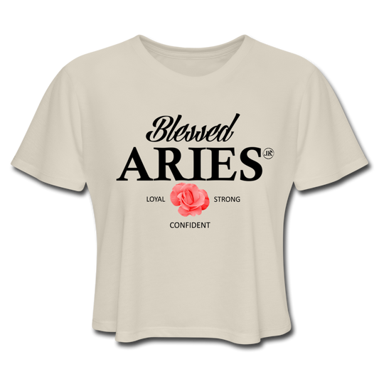Blessed Aries Women's Cropped T-Shirt dust Loyalty Vibes