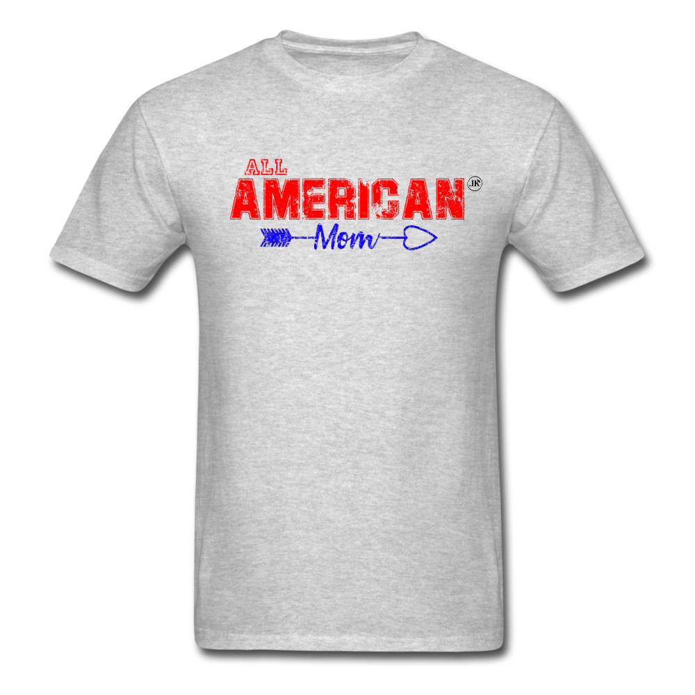Loyalty Vibes All American Mom T-Shirt heather gray