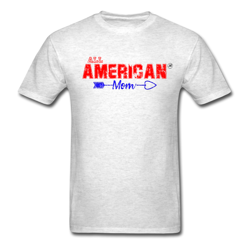Loyalty Vibes All American Mom T-Shirt light heather gray