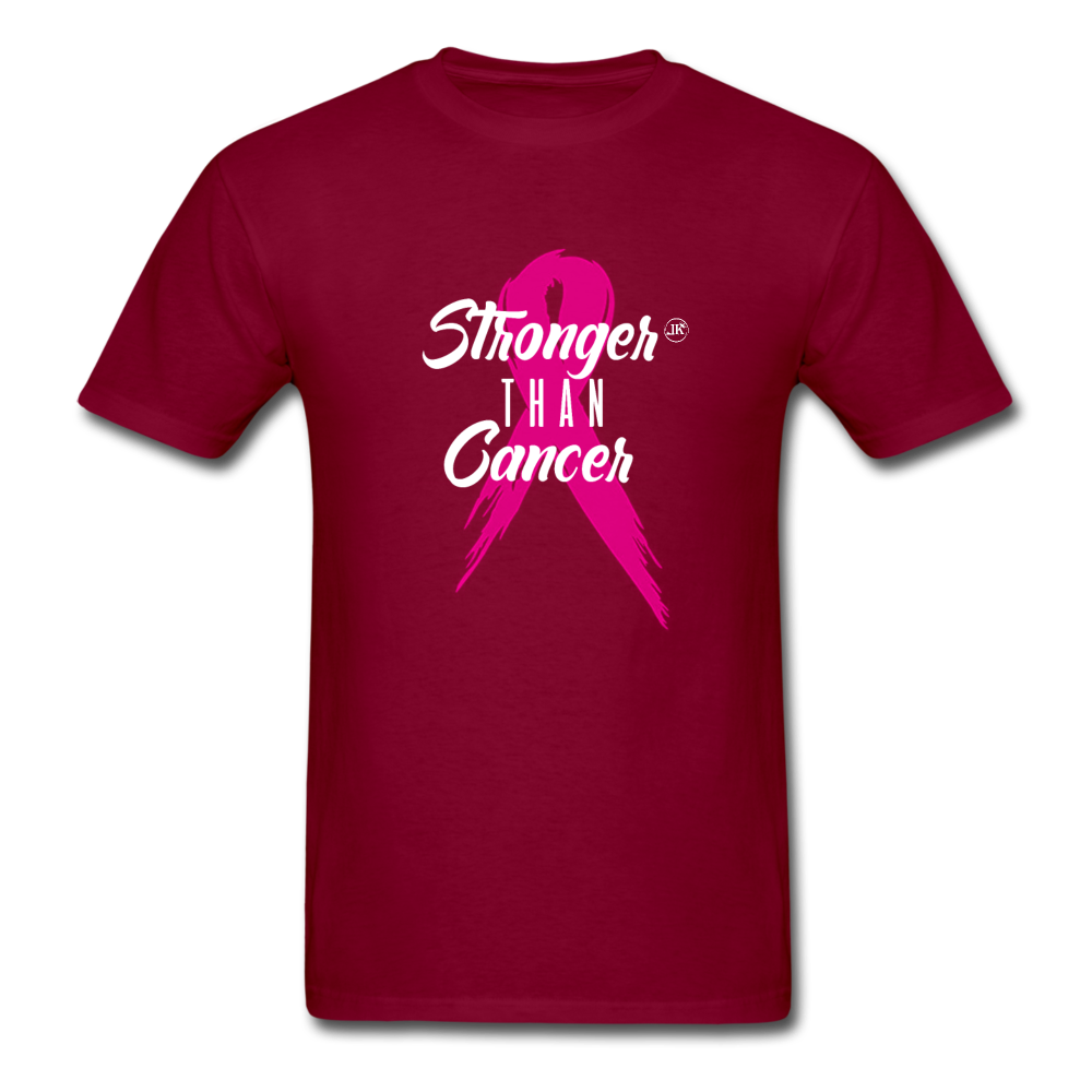 Stronger Than Cancer T-Shirt burgundy Loyalty Vibes