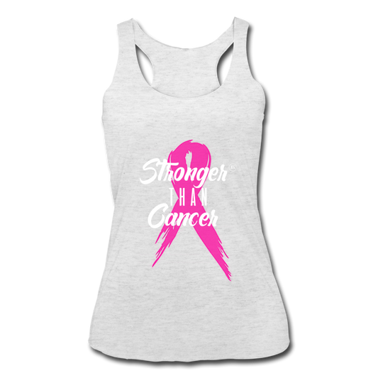 Stronger Than Cancer Women's Athletic Tank Top heather white White Loyalty Vibes