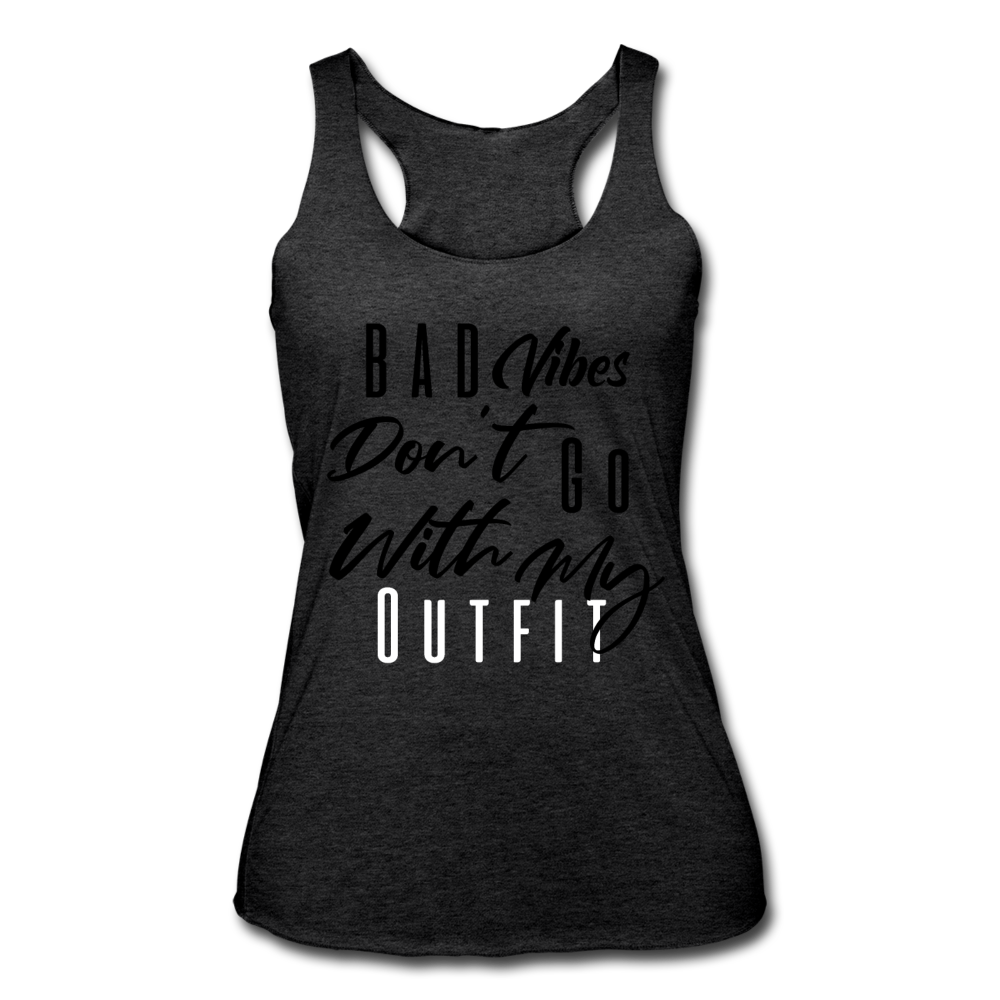 Bad Vibes Women's Tri-Blend Tank Top heather black Black - Loyalty Vibes