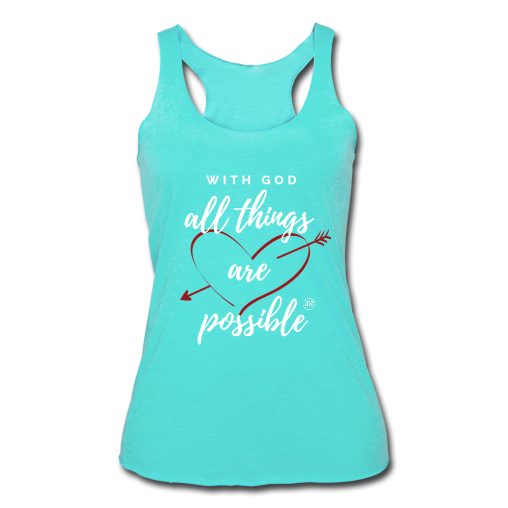 With God All Things Are Possible Tank Top turquoise - Loyalty Vibes