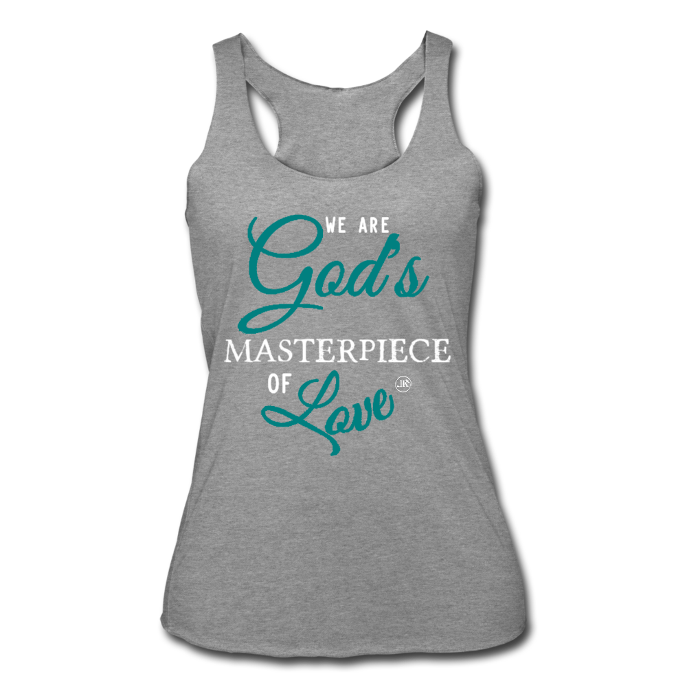We Are God's Masterpiece Of Love Tank Top heather gray - Loyalty Vibes
