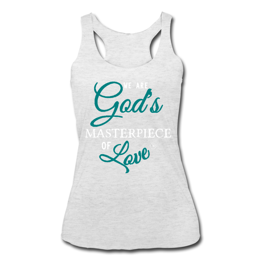 We Are God's Masterpiece Of Love Tank Top heather white - Loyalty Vibes