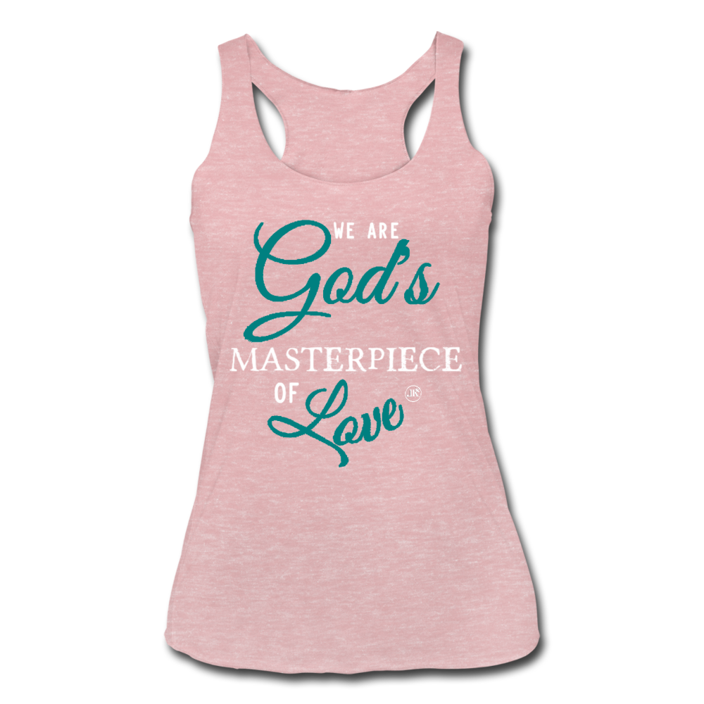 We Are God's Masterpiece Of Love Tank Top heather dusty rose - Loyalty Vibes