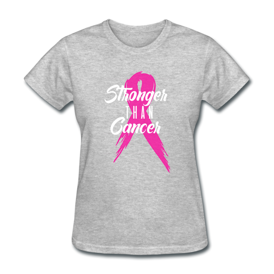 Stronger Than Cancer Women's T-Shirt heather gray Loyalty Vibes