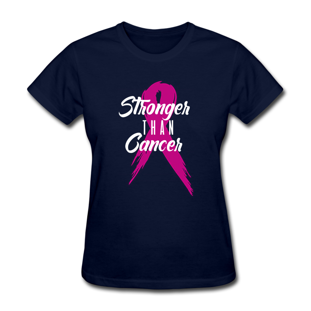 Loyalty Vibes Stronger Than Cancer Women's T-Shirt navy