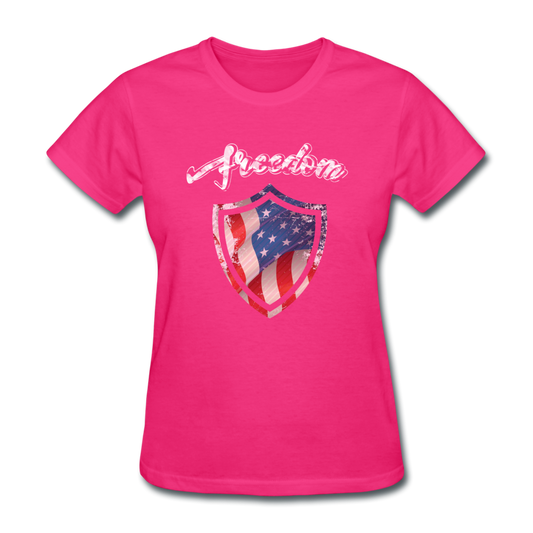 Freedom Warrior Women's T-Shirt fuchsia Loyalty Vibes