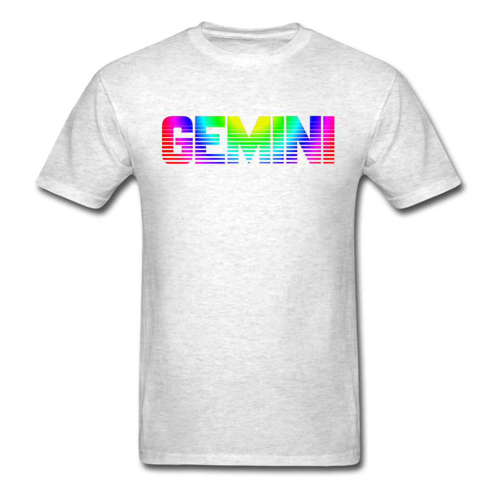 Rainbow Gemini T-Shirt light heather gray - Loyalty Vibes