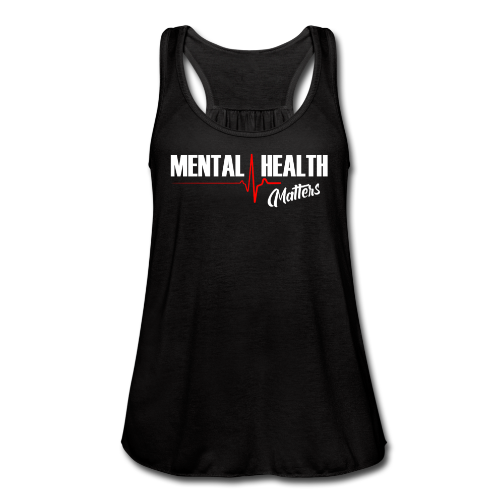 Loyalty Vibes Mental Health Matters Flowy Tank Top black