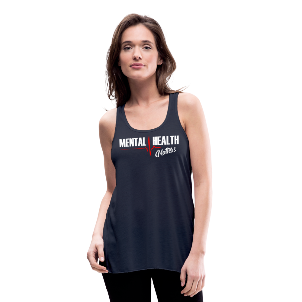 Loyalty Vibes Mental Health Matters Flowy Tank Top navy