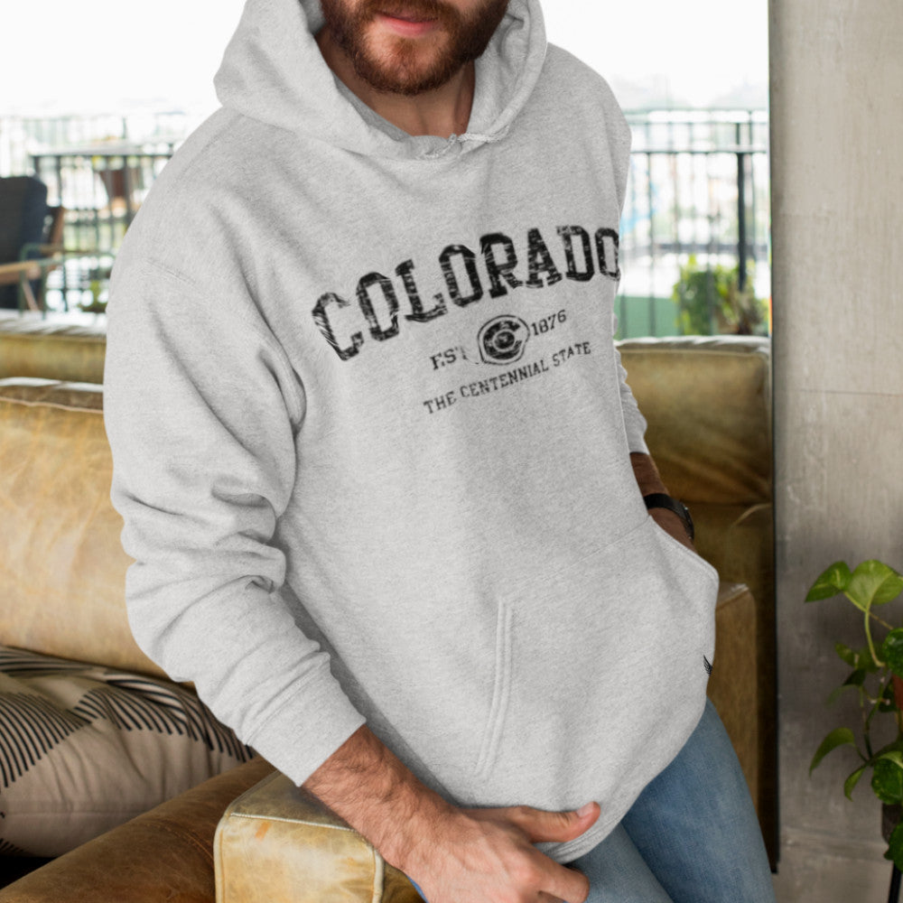 Loyalty Vibes Sportswear Colorado Graphic Hoodie Heather Grey Loyalty Vibes