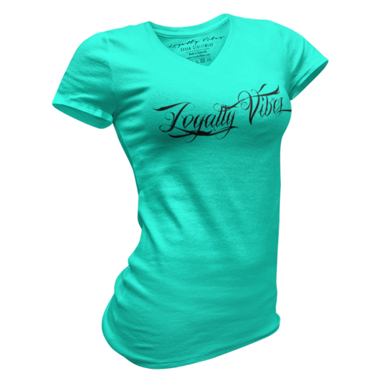 Loyalty Vibes Street Verse Logo V-Neck Tee Loyalty Vibes