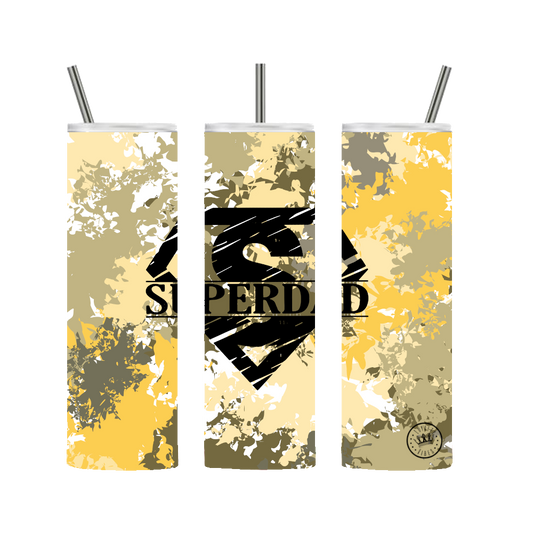 Superdad Camo Tumbler 20 oz. Yellow Camo Loyalty Vibes