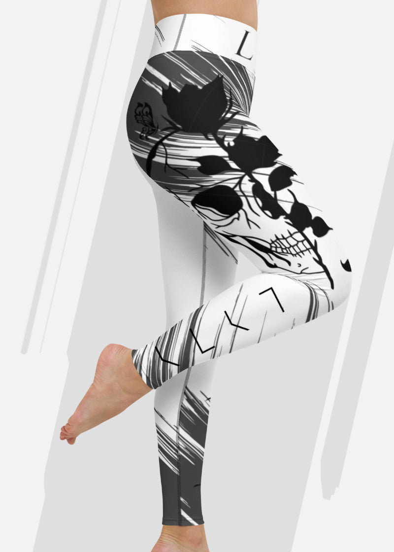 Trust No One Leggings White Stealth Loyalty Vibes