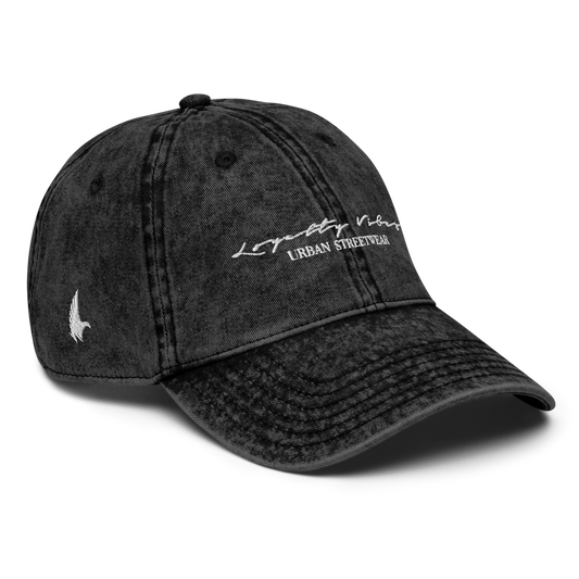 Loyalty Vibes Classic Logo Embroidered Hat Black Loyalty Vibes