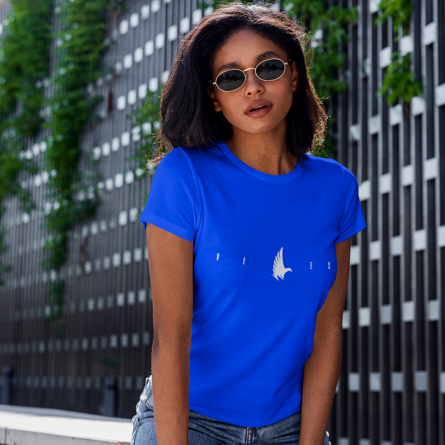 Loyalty Vibes Loyalty Vibes Flex Logo Tee Blue