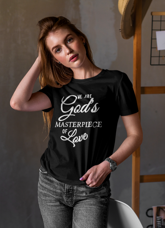 Loyalty Vibes Loyalty Vibes We Are God's Masterpiece Of Love Tee Black