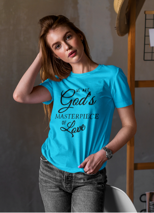 Loyalty Vibes We Are God's Masterpiece Of Love Tee Sky Blue Loyalty Vibes