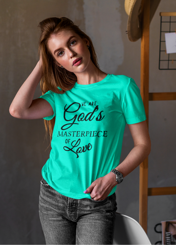 Loyalty Vibes Loyalty Vibes We Are God's Masterpiece Of Love Tee Teal
