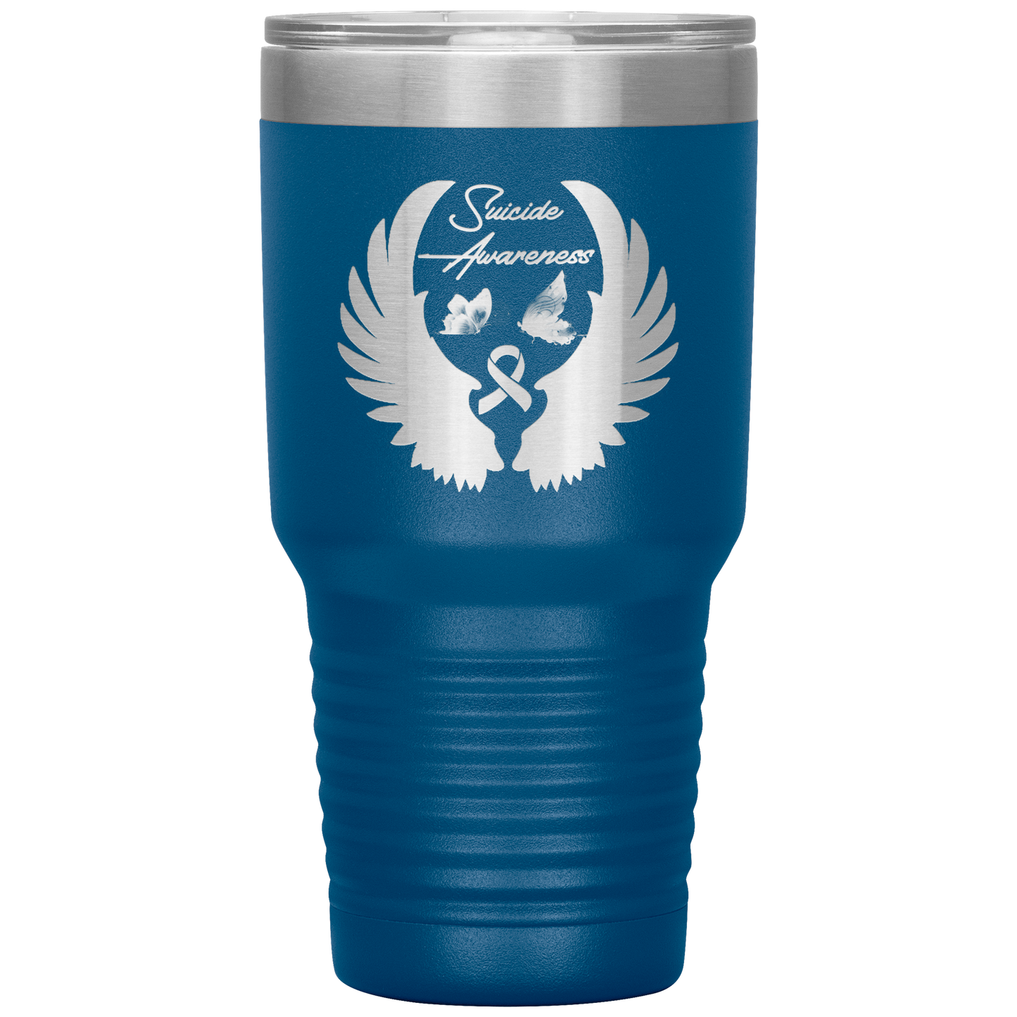 Loyalty Vibes Suicide Awareness Battle Tumbler Blue