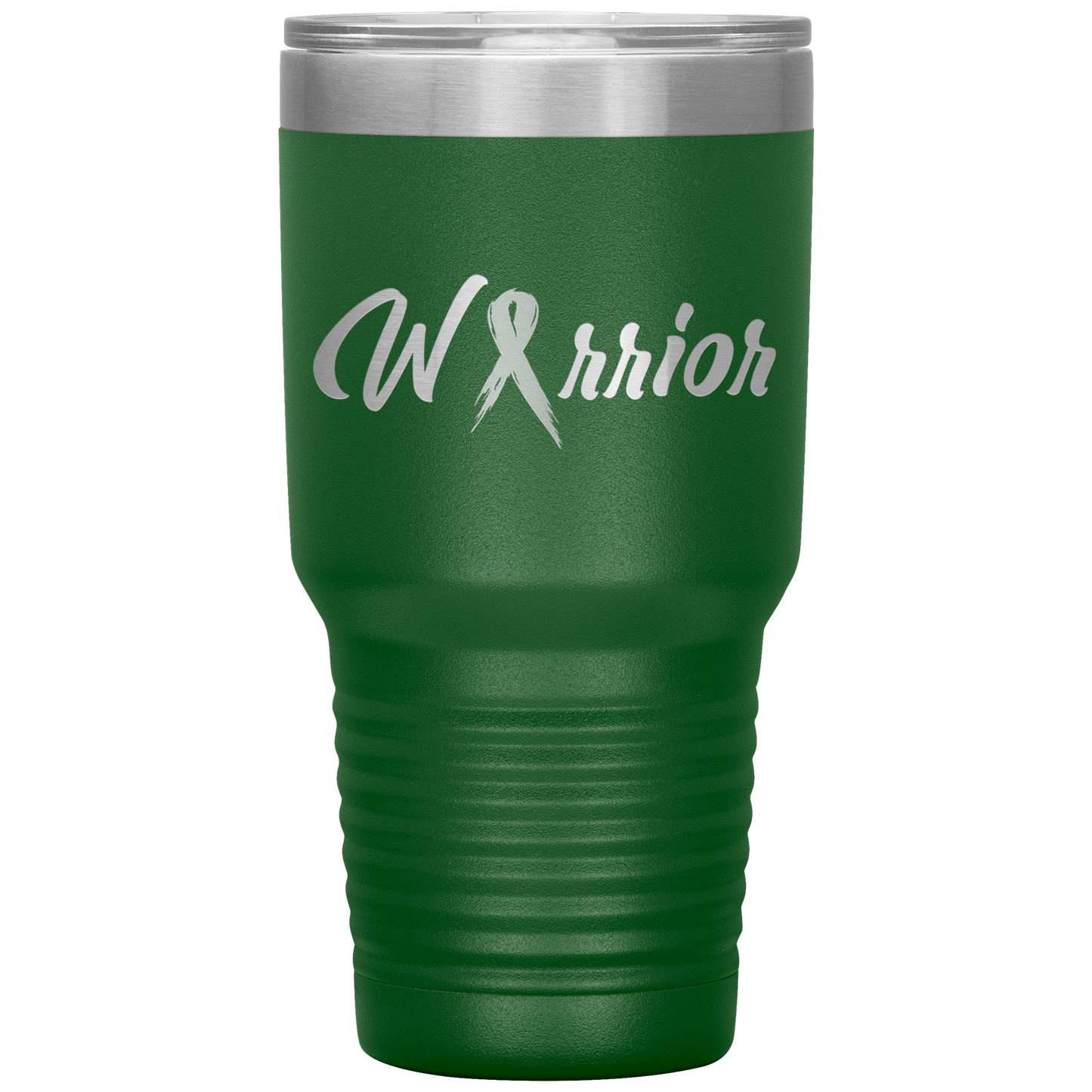 Breast Cancer Warrior Tumbler Green 30oz. Stainless Steel - Loyalty Vibes