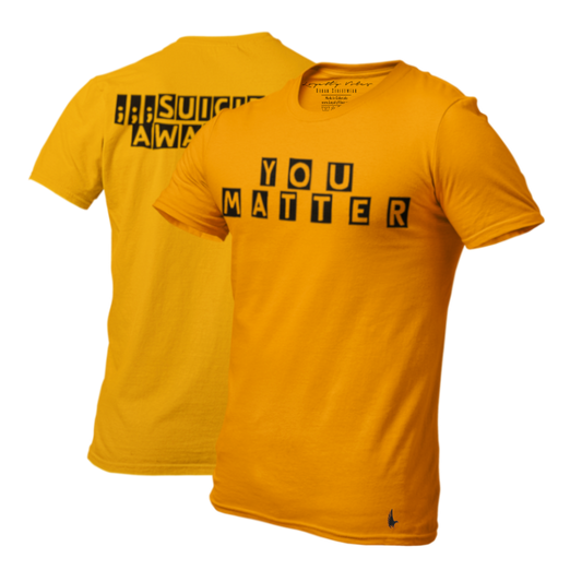 Loyalty Vibes You Matter Suicide Awareness Graphic T-Shirt Gold Loyalty Vibes