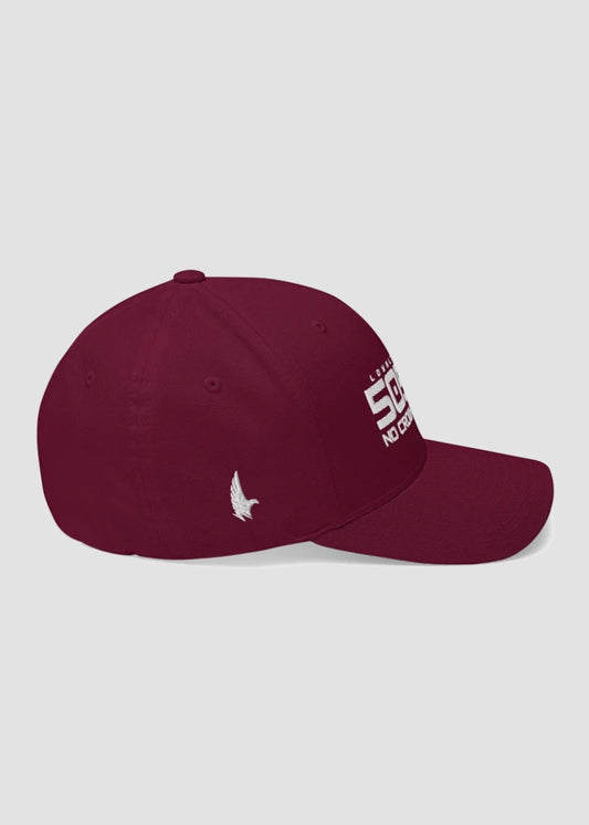 50501 Fitted Hat Maroon - Right -  Loyalty Vibes