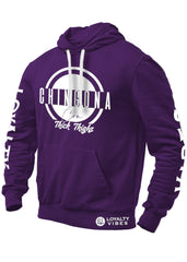 Chingona Con Thick Thighs Graphic Hoodie Purple - Loyalty Vibes