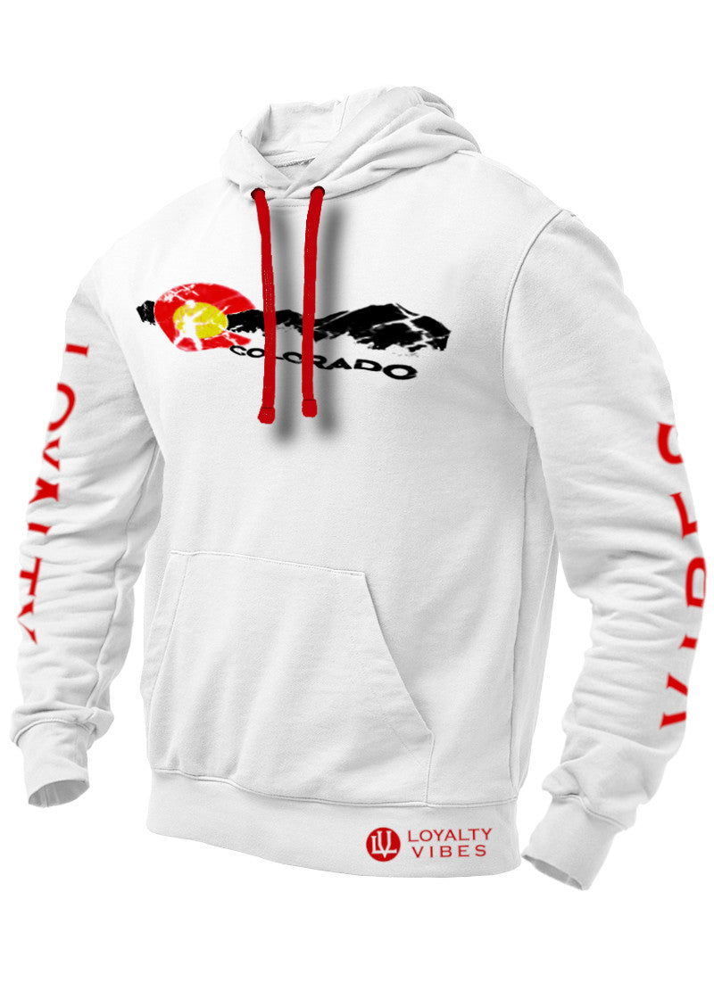 Adventures Of Colorado Hoodie White Red Black - Loyalty Vibes