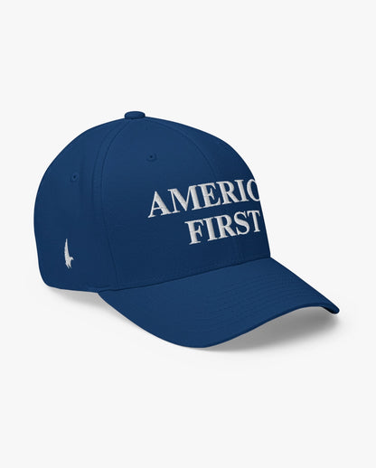 America First Fitted Hat Blue Loyalty Vibes